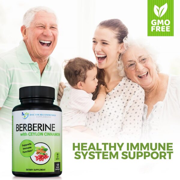 Botella suplementos naturales berberina y canela