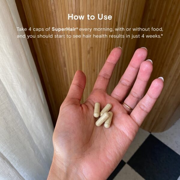 Version 1.0.0 Botella vidrio reutilizable vitaminas SuperHair Moon Juice