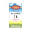 Bottle of 90 liquid vitamin d3 drops Carlson support immune and heart