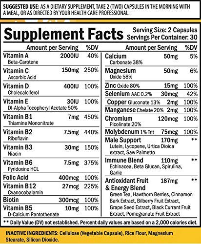 Etiqueta de vitaminas A C D E y complejo B