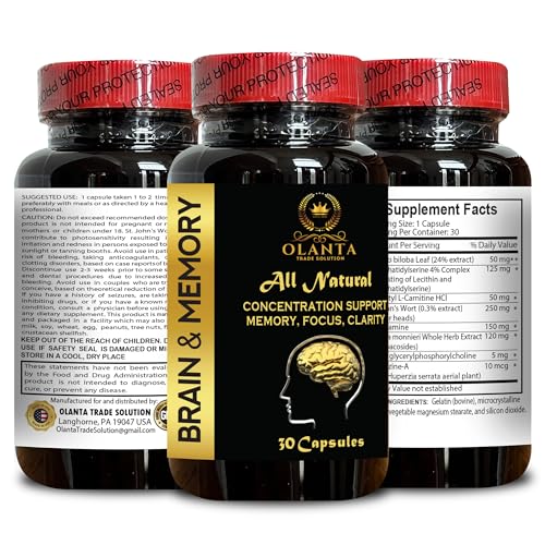 Vista lateral Brain Memory Support suplemento memoria