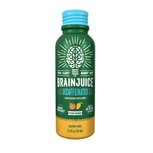 BrainJuice liquid supplement enfoque energía sin gluten