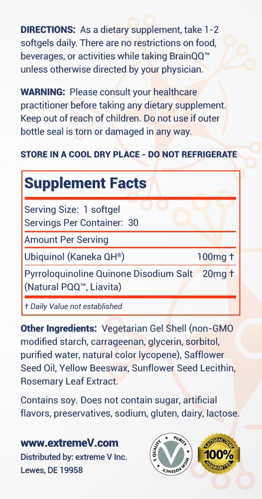 BrainQQ frasco de cápsulas