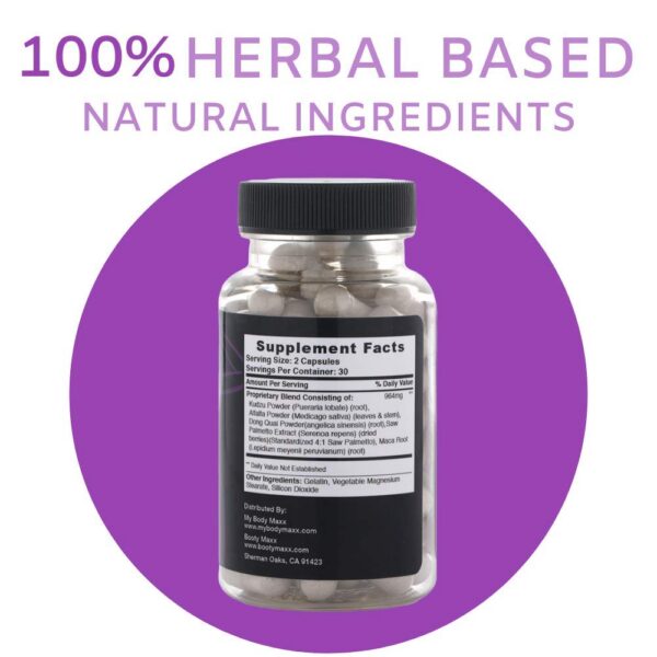 Lista de ingredientes en la etiqueta de Breast Maxx