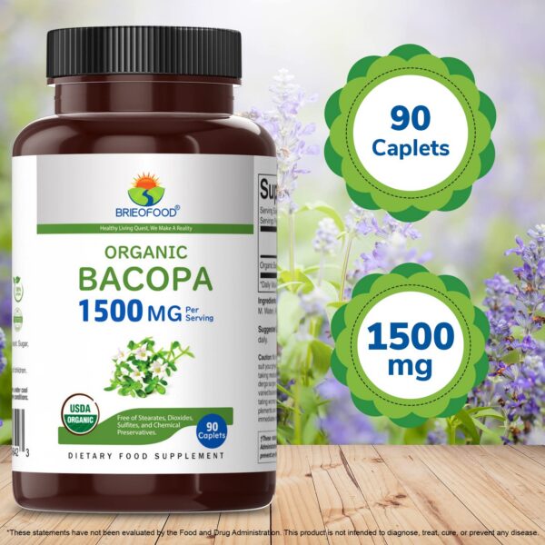 Brieofood suplemento saludable bacopa orgánico sin aditivos