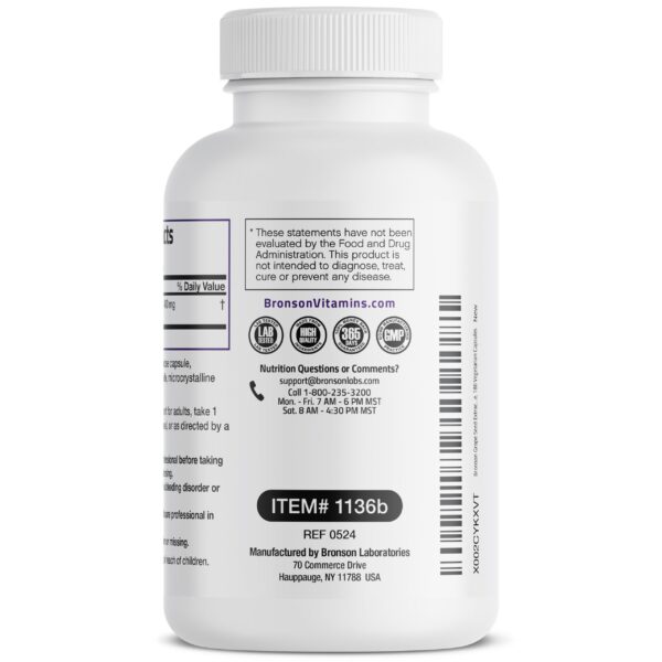 Bronson calidad laboratorio extracto semilla de uva