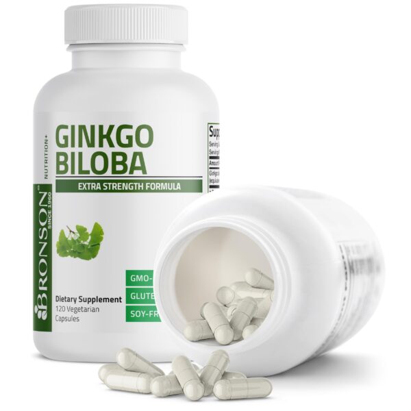 cápsulas vegetarianas para salud cerebral Bronson Ginkgo Biloba