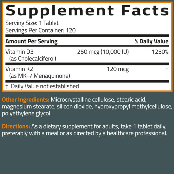 Bronson K2 MK-7 con D3 presentación del producto