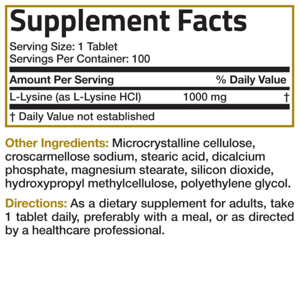 Vista general de Bronson L-Lisina Extra Strength