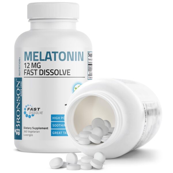 Bronson melatonina pastillas vegetales para relajación y sueño