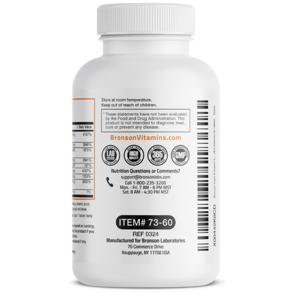 Bronson Super B vitaminas energéticas para estrés y sistema nervioso