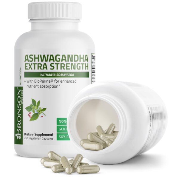 Bronson suplemento Ashwagandha BioPerine sin GMO