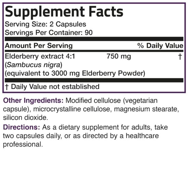 Bronson suplemento Saúco 180 cápsulas sistema inmunológico