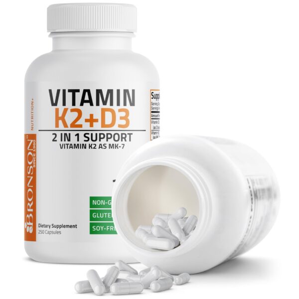 Bronson vitamina K2 y D3 suplemento para huesos
