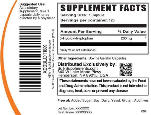 Version 1.0.0 Logo de BulkSupplements en el empaque