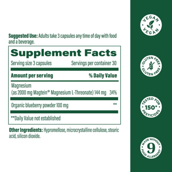 Cápsulas y tabletas MegaFood Magtein
