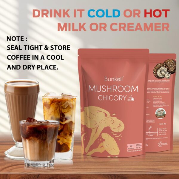 Bunkell Mushroom Chicory bebida en preparación