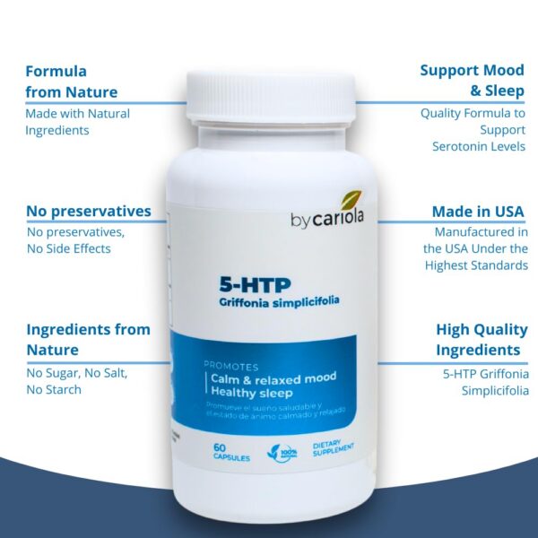 Version 1.0.0 Empaque exterior BY CARIOLA 5-HTP