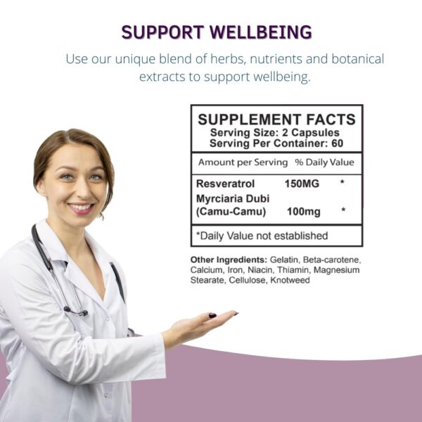 Frasco y cápsulas en mesa