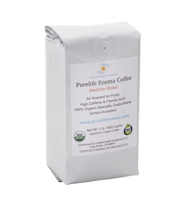 Café enema Purelife molido fino para terapia y desintoxicación