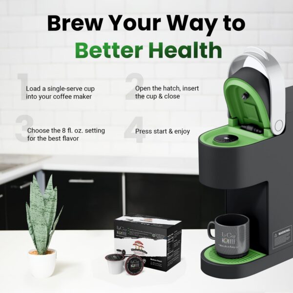 Café funcional UpCup con Melena de León para soporte inmune y vitalidad