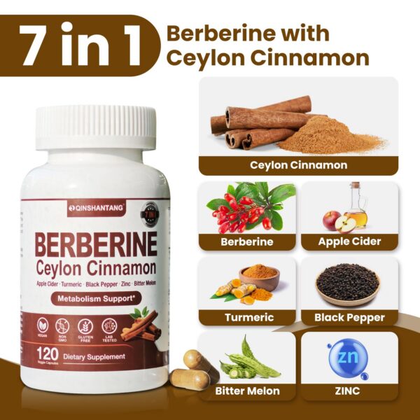 Caja con 120 cápsulas Berberina con Canela de Ceilán QIN SHAN TANG