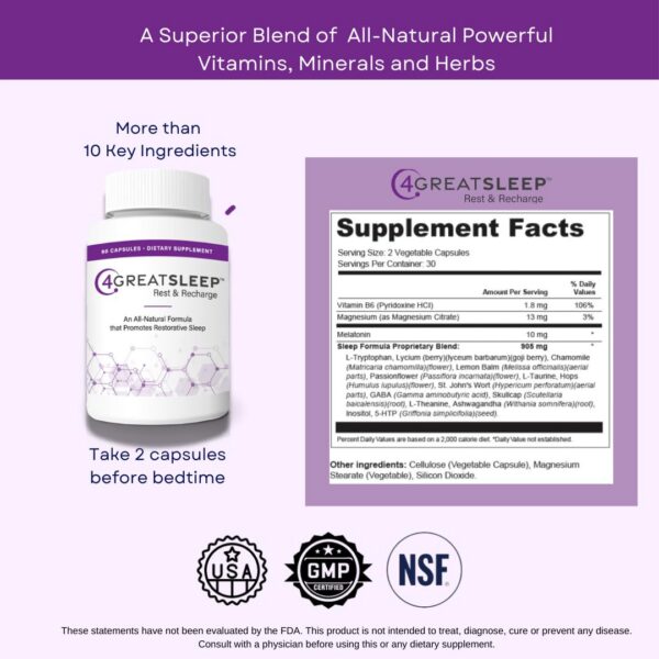 Caja 4GreatSleep ayuda para dormir natural y no adictiva