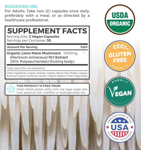 Caja del conjunto cúrcuma y melena de león para salud