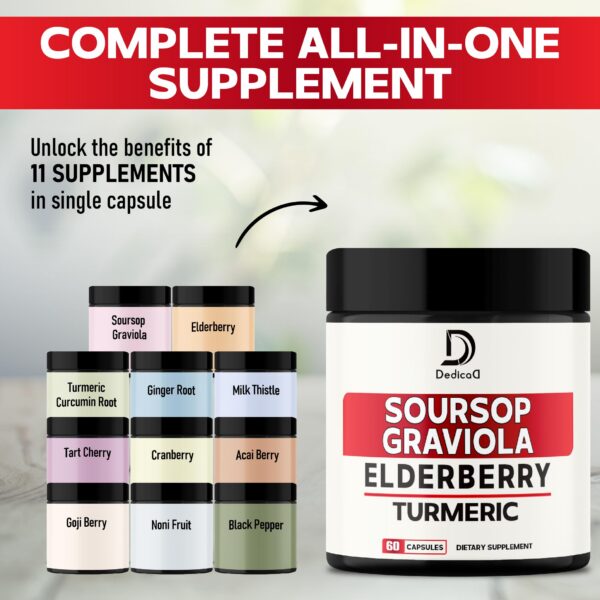 Caja DEDICAD capsules graviola y hierbas premium