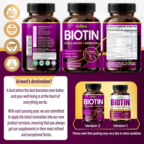 Caja exterior de GriMed Biotin