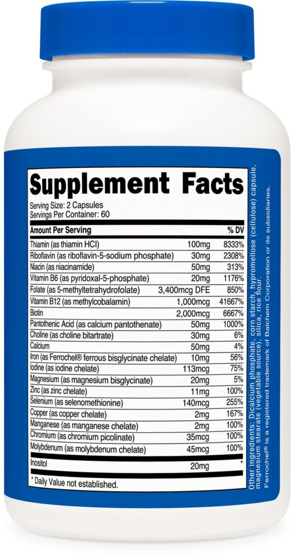 Caja exterior Nutricost complejo vitaminas b metiladas 120 caps