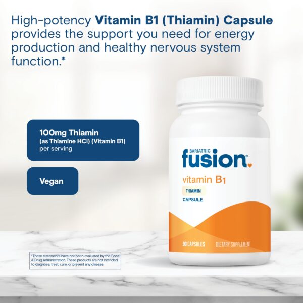 Caja y frasco vitamina b1 bariatric fusion