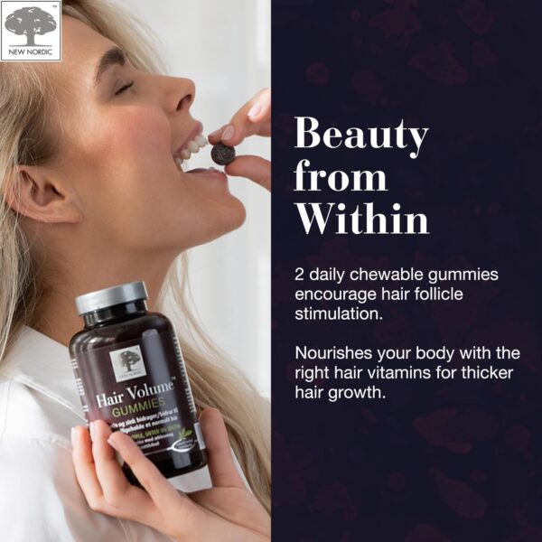 Caja gominolas vitaminas cabello veganas NEW NORDIC natural berry