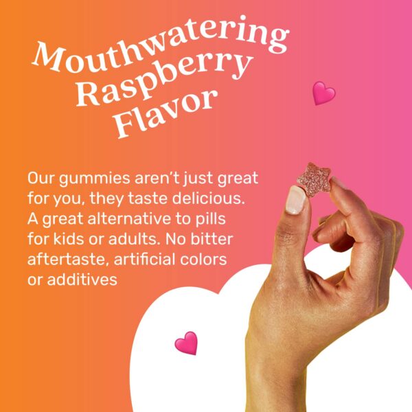 Caja de gomitas veganas de saúco con múltiples vitaminas