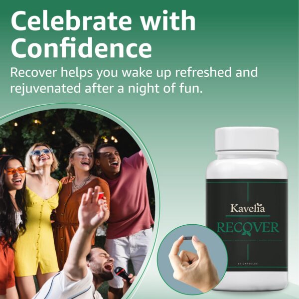Caja Kavelia Recovery suplementos para soporte hepático