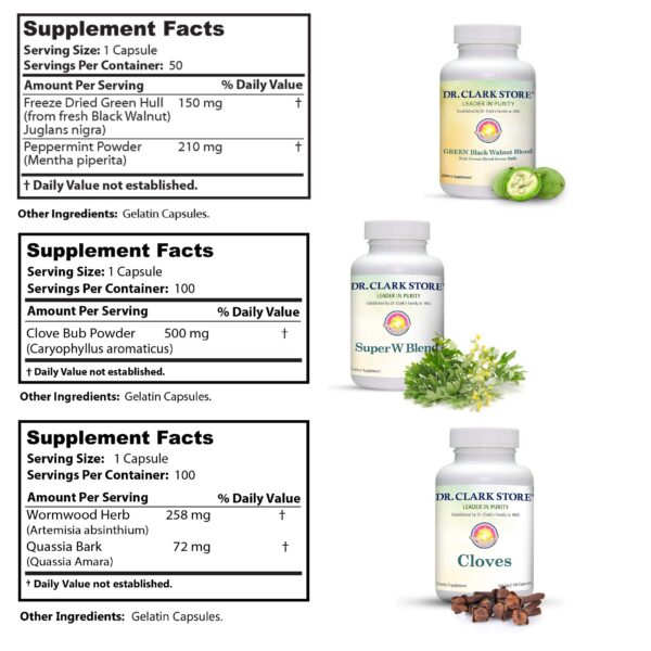 Caja del kit soporte y limpieza intestinal Dr Clark Store