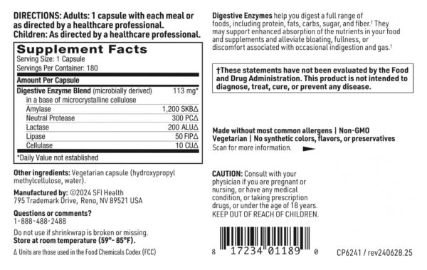 Caja de Klaire Labs SFI Health Enzimas Digestivas