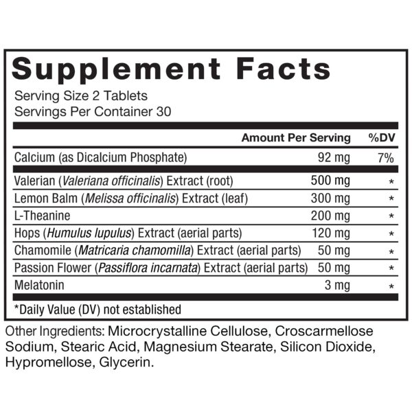 Caja lateral Force Factor Somnapure con ingredientes naturales