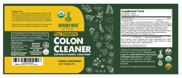 Caja del limpiador orgánico de colon SpeedyVite