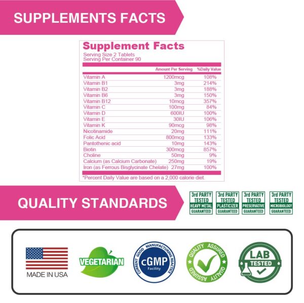 Lovita multivitaminas vegetales para mujeres embarazadas