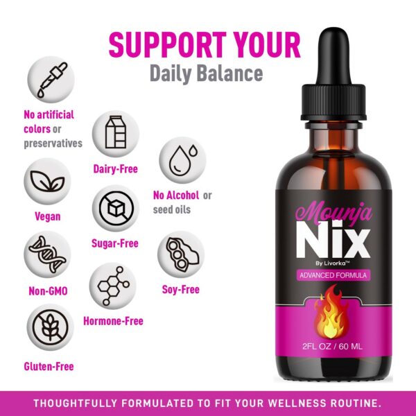 Caja del producto MounjaNix gotas premium de bienestar