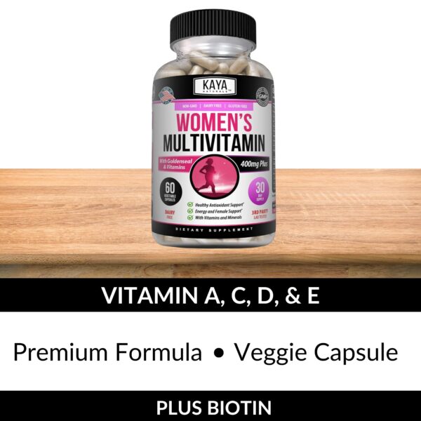 Version 1.0.0 Caja con multivitamínico Kaya Naturals para mujeres 60 cápsulas
