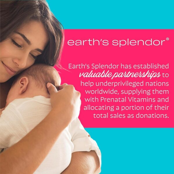 Caja de multivitamínico prenatal Earth's Splendor 180 tabletas