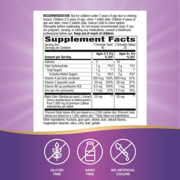 Version 1.0.0 Caja Nature's Way Sambucus masticables para niños