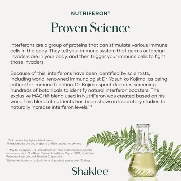 Caja de NutriFeron 60 cápsulas para salud inmunológica