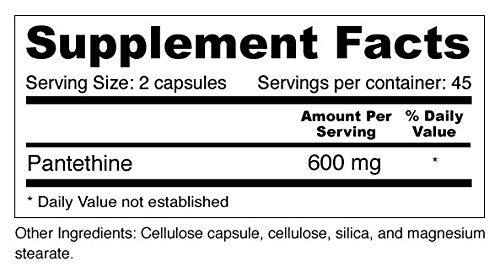 Caja pantetina vitamina b5 activa Wellness Resources vegana
