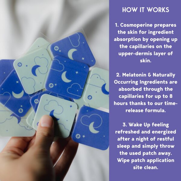 Caja de parches para dormir Klova con ingredientes naturales