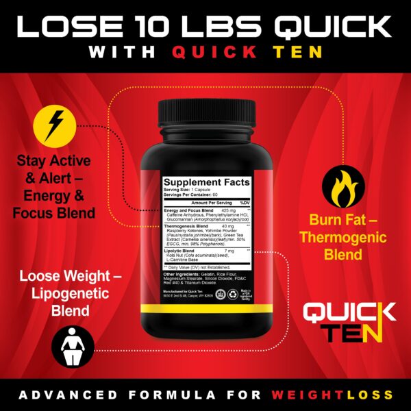 Version 1.0.0 Caja de presentación Drop 10 Quick suplemento para perder peso