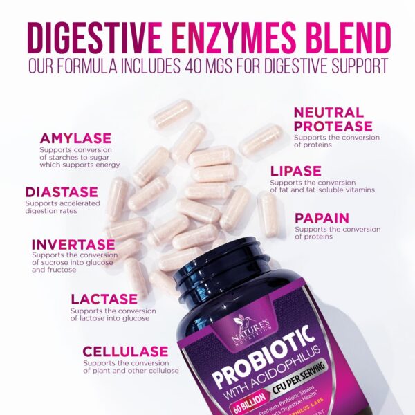 Caja probióticos 60 billones UFC con 10 cepas y prebióticos