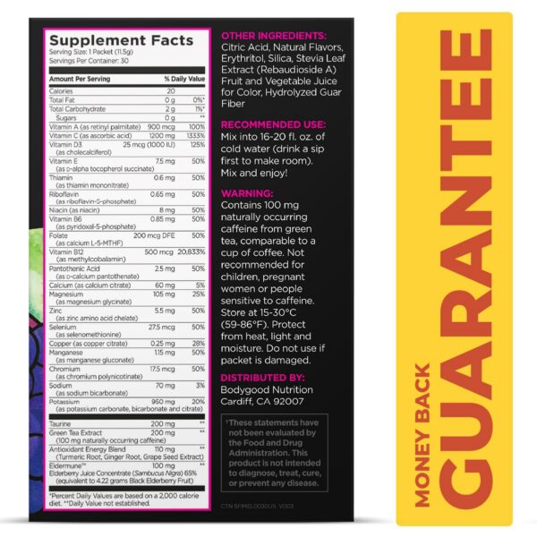 Caja Pureboost Energy Boost con vitaminas y minerales